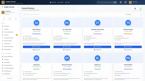 Communication Contacts - Contact management interface